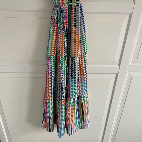 New! Loralette Plus Size Happy Tier Print Short Sleeve Maxi Dress 30506 - Picture 6 of 11